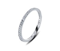 CZ Rhodium Plated Silver Ring NSR-3901-RP